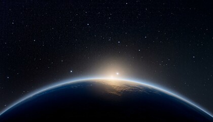 Obraz premium 어두운 하늘을 배경으로 한 행성의 밤 장면