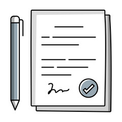 Documents Icon. Official Paperwork and Digital Records Illustration for Business and Administration. – Transparent PNG
