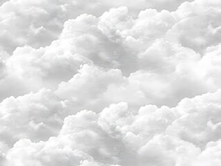 Obraz premium Stunning Seamless Grey White Clouds Sky Background Texture
