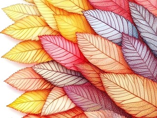 Vibrant Autumn Leaves Background Colorful Fall Foliage