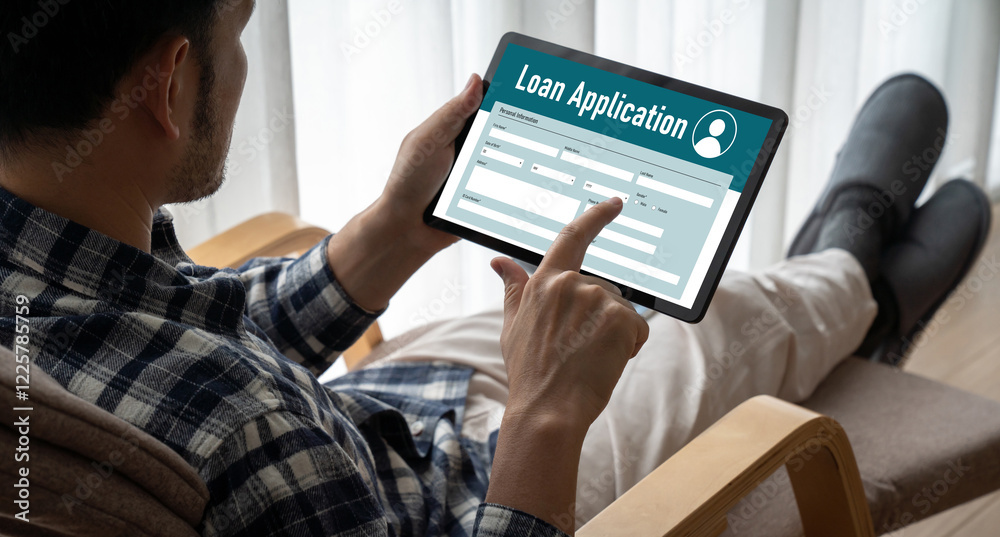 Wall mural online loan application form for modish digital information collection on the internet network