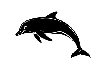 dolphin, sea, animal, fish, vector, illustration, 