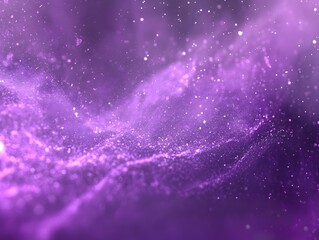 Fototapeta premium Abstract Purple Particle Wave Background, Glittering Dust Texture, Digital Art