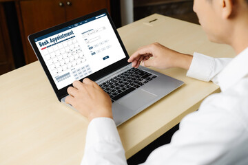 Online applointment booking calendar for modish regristration on the internet website