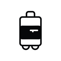 Suitcase  icon vector stock illustration