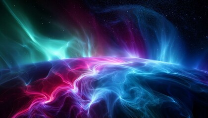 오로라보다 화려한 색상의 플라즈마 구름이 우주를 채운 장면