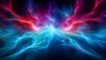 Obraz premium 오로라보다 화려한 색상의 플라즈마 구름이 우주를 채운 장면