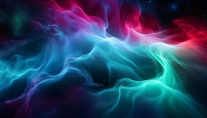Fototapeta premium 오로라보다 화려한 색상의 플라즈마 구름이 우주를 채운 장면