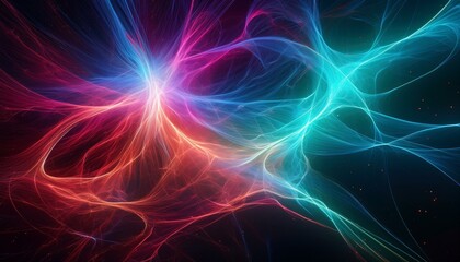 Obraz premium 오로라보다 화려한 색상의 플라즈마 구름이 우주를 채운 장면