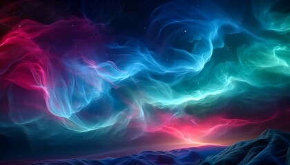 오로라보다 화려한 색상의 플라즈마 구름이 우주를 채운 장면