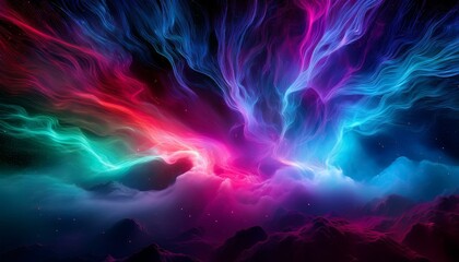 오로라보다 화려한 색상의 플라즈마 구름이 우주를 채운 장면