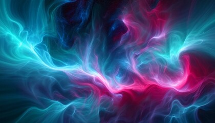 Obraz premium 오로라보다 화려한 색상의 플라즈마 구름이 우주를 채운 장면