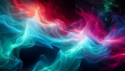 Fototapeta premium 오로라보다 화려한 색상의 플라즈마 구름이 우주를 채운 장면