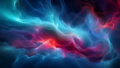 Obraz premium 오로라보다 화려한 색상의 플라즈마 구름이 우주를 채운 장면