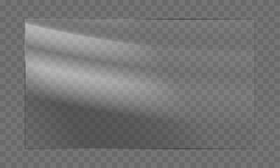 Transparent Acrylic Screen with Smooth Edges – High-Quality Vector.






