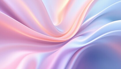 Obraz premium Colorful pastel silk fabric waves with smooth flowing texture