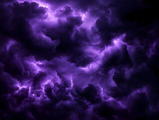 Dark Purple Storm Cloudscape Dramatic AI Art