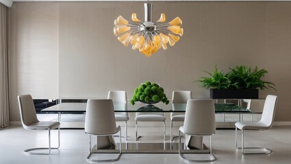 Modern meeting room with chairs and table