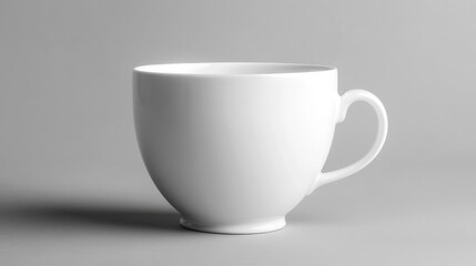 Fototapeta premium Mockup of a coffee cup or mug white isolated on a plain background ready to overlay designs or logos for merchandising