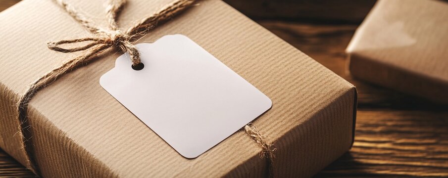 Brown paper package tied up with string waiting for its owner
