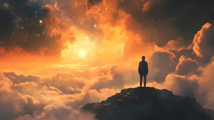 Fototapeta premium Sacrifice. Eternal Sky. Illustration