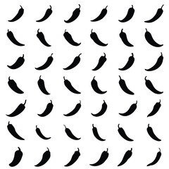 Chili pepper vector silhouette.vector silhouette of a pepper chili pepper.Chili Pepper icon clean simple silhouette