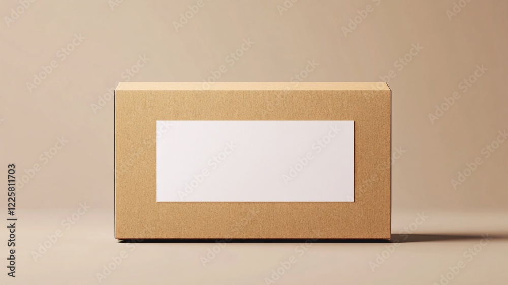Poster cardboard box with a white label for your image