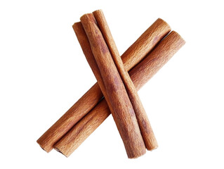 Isolated Crossed cinnamon sticks