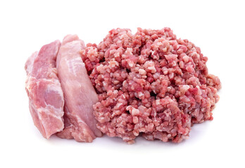 Two pieces of meat and mince.
