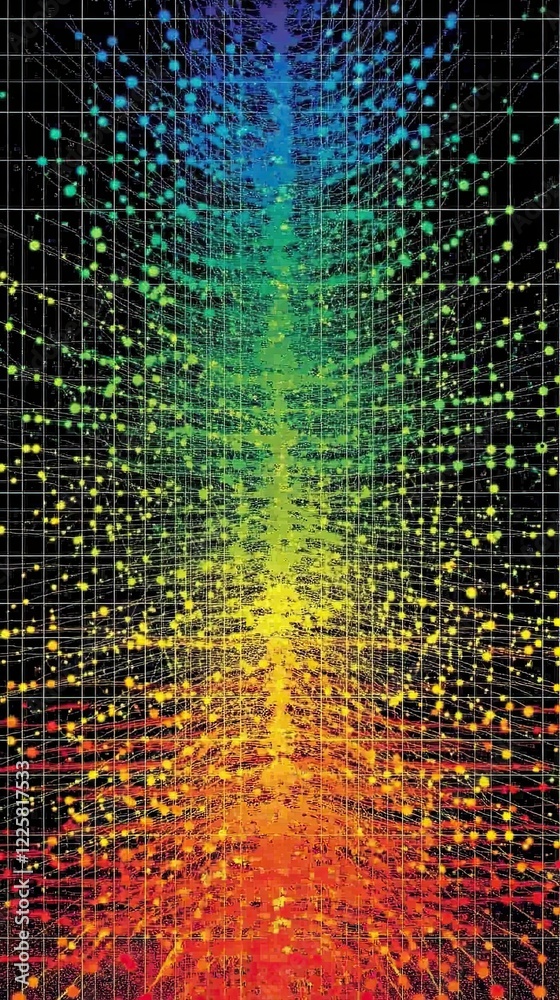 Aufkleber Visualization of the Electromagnetic Spectrum Highlighting Various Frequencies and Wavelengths