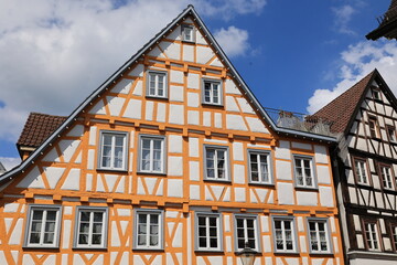 Blick in die Altstadt von Backnang in Baden-Württemberg