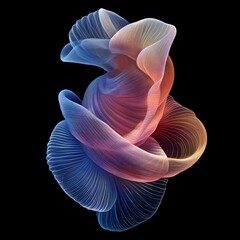 Fototapeta premium Abstract Colorful Mesh Swirls, Elegant 3D Rendered Fluid Design