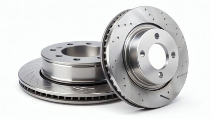 Two Perforated Brake Discs