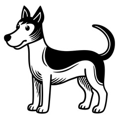 vector image of a dog