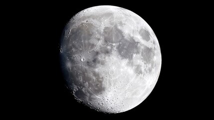Gibbous Moon, night sky, celestial body, space, astronomy