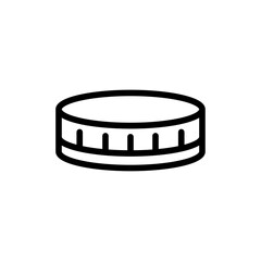 Bottle cap icon outline set sign