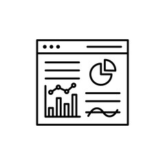 Dashboard icon outline set sign