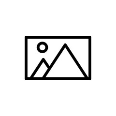 Default image icon outline set sign