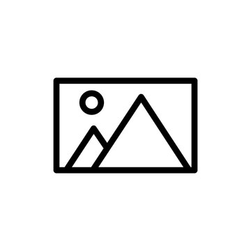 Default image icon outline set sign