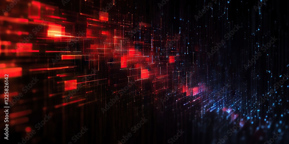 Poster digital background perfect for tech processes, neural networks, artificial intelligence, data transf