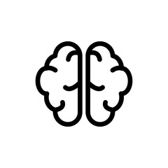 Obraz premium Human brain icon outline set sign
