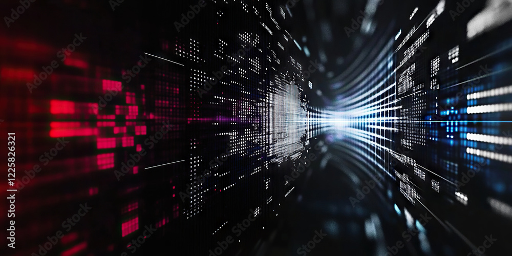 Poster digital background perfect for tech processes, neural networks, artificial intelligence, data transf