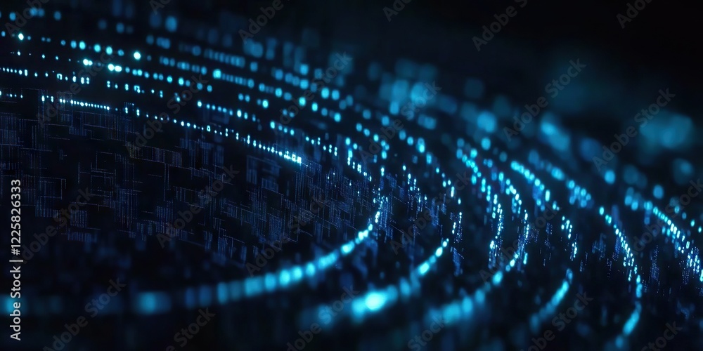 Poster digital background perfect for tech processes, neural networks, artificial intelligence, data transf