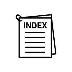 Index icon outline set sign