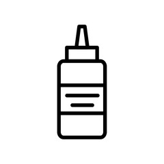 Ketchup icon outline set sign