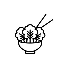 Kimchi icon outline set sign