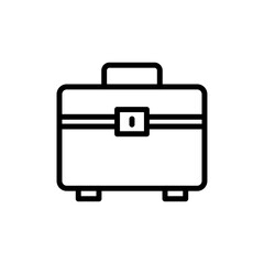 Makeup box icon outline set sign