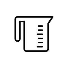 Measuring cup icon outline set sign