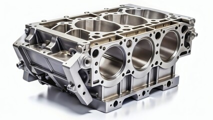 Fototapeta premium Engine Block, V8 Engine Block, Automotive Part, Car Engine Component