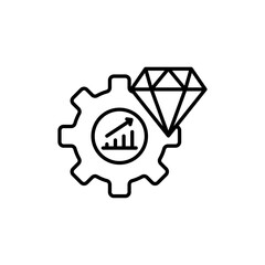 Operational excellence icon outline set sign